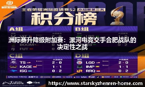 洲际赛升降级附加赛：漯河电竞交手合肥战队的决定性之战